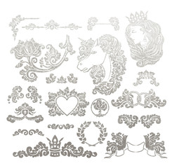 Silver foil wedding vignettes