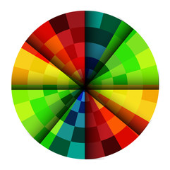 Decorative Abstract Rainbow Circle Vector