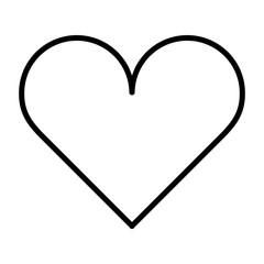 Heart thin line icon. Vector pictogram