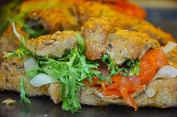 italian panini & starters - fresh italian food, panini, starters, crostini, diet, healthy meal, international cuisine