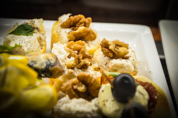 italian panini & starters - fresh italian food, panini, starters, crostini, diet, healthy meal, international cuisine