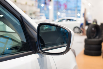 New cars at dealer showroom