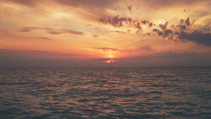 summer sunset on the bay