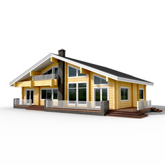 Family House with shadow