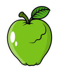 Green Apple - clip-art vector illustration 