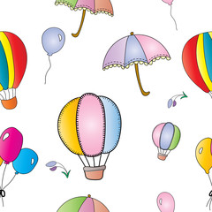 Balloon seamless pattern illustration