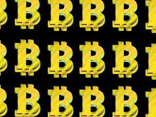 Bitcoin on a abstract digital