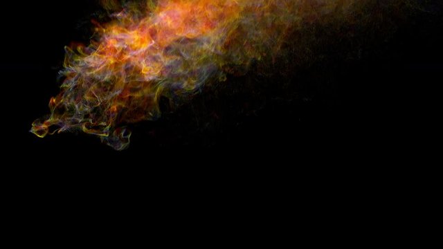 Problem disappears in multicolored smoke, 3d animation