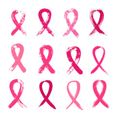 Pink Ribbons Brush Set Breast Cancer Awareness - 172681273