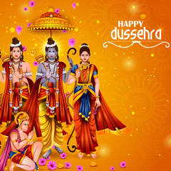 Happy Dussehra background showing festival of India - 172681296
