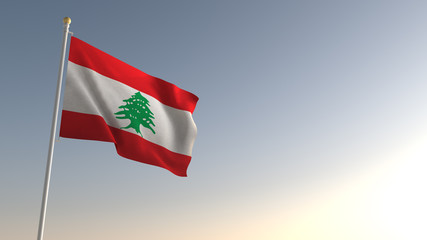 Lebanon National Flag - obrazy, fototapety, plakaty
