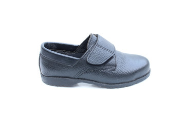 black safety shoes on isolated