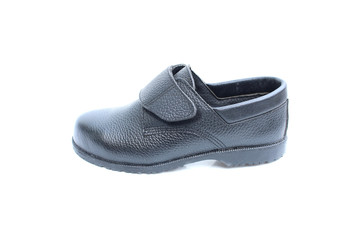black safety shoes on isolated