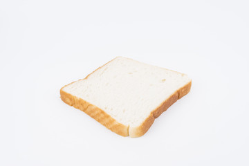 sliced bread on isolated white background