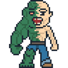 Fototapeta premium vector pixel art monster