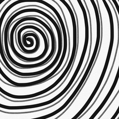 Obraz premium Czarno-biała spirala w stylu japońskim streszczenie tło akwarela