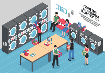 Laundry Isometric Concept