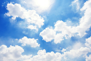 clouds in blue sky. The sky with clouds for background