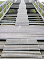 Treppe in den Dünen von Den Haag