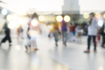 city people crowd abstract background blur action