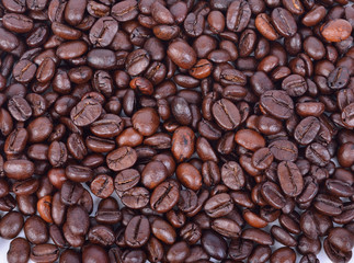 Naklejka premium coffee beans background