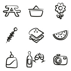 Picnic Icons Freehand 
