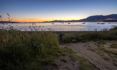 Sunset at Kitsilano Beach, Vancouver Canada