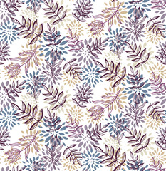 Floral elegant abstract seamless vector pattern