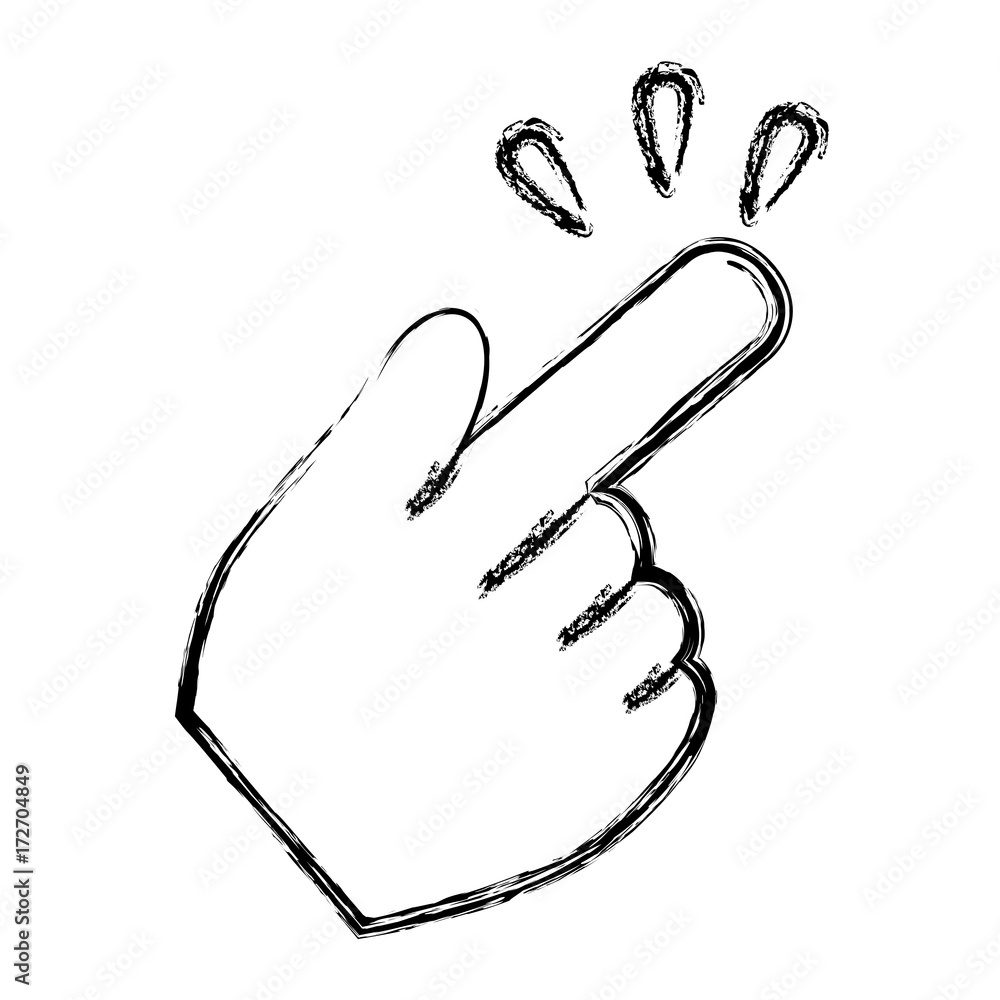 Poster hand click cursor symbol icon vector illustration graphic design