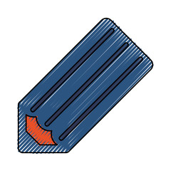 Wooden pencil symbol icon vector illustration graphic design