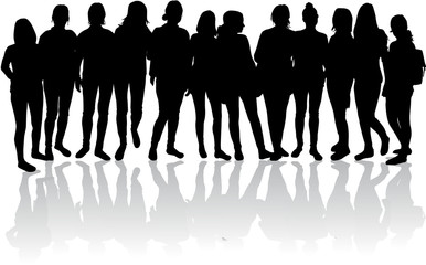 Silhouette of a woman.