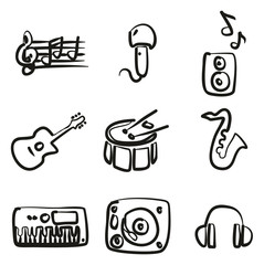 Music Icons Freehand 