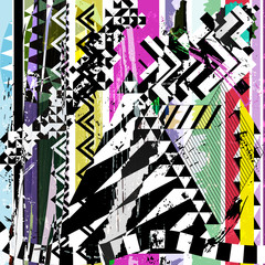 abstract background, with strokes, splashes, stripes and triangles