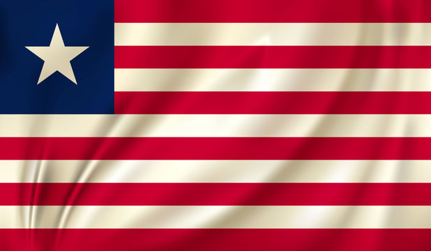 waving flag liberia