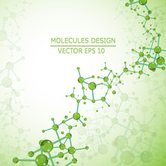Structure molecule of DNA and neurons. Genetic and chemical compounds. Medicine, science and technology concept. Vector illustration.