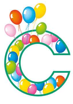 lettera C palloncini compleanno