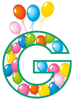 lettera G palloncini compleanno
