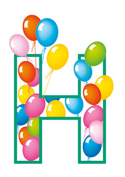 lettera H palloncini compleanno