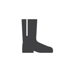 Boot icon vector, filled flat sign, solid pictogram isolated on white. Symbol, logo illustration.