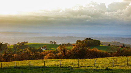 A view of the French countryside in Autumn
