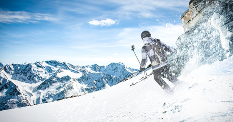 skier in alps 