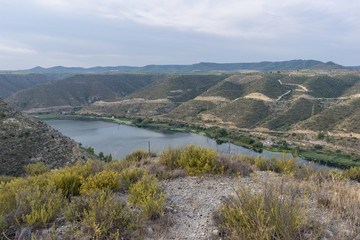 The river Ebro on its way through Mequinenza, Aragon
