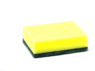 Cleaning sponge isolated on white background