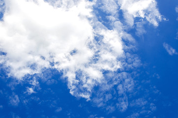 The sky and white clouds are abundant during the daytime.