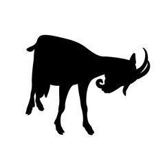 goat vector illustration black silhouette