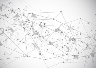 Internet connection and web concept. Digital, Abstract communication sense of science and technology background graphic design with lines and dots. Vector illustration