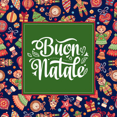 Buon Natale. Christmas template. 