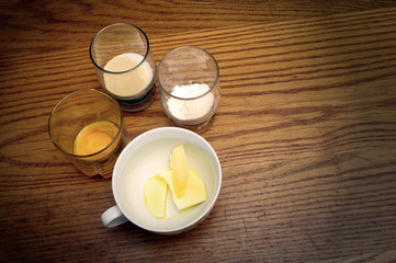 Ingredients for cooking a cream