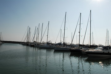 Fototapeta na wymiar Boats in marina