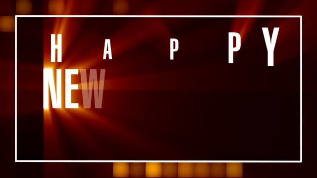 NEW YEAR 2018 TEXT animation background